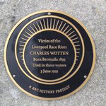 Photo of the Charles Wotten memorial plaque