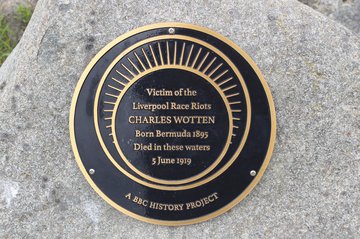 Photo of the Charles Wotten memorial plaque
