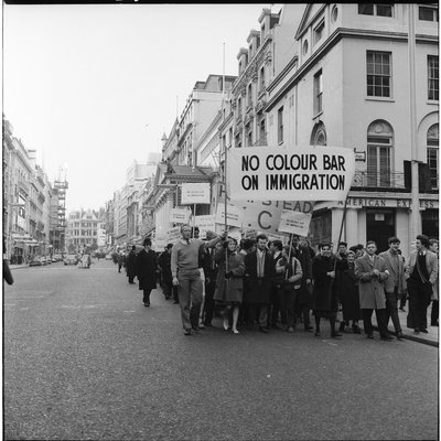 Photo of demonstration against the Colour Bar Immigration Bill