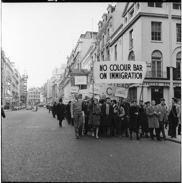 Photo of demonstration against the Colour Bar Immigration Bill