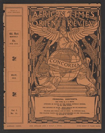 Front page of the African Times and Orient Review