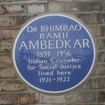 Photo of blue plaque at B. R. Ambedkar's home in London