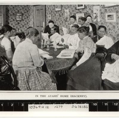Photo inside the Ayahs' Home 1904