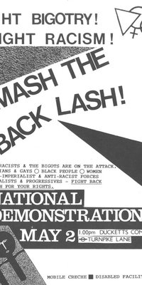 Photo of a Smash the Backlash Demonstration Leaflet