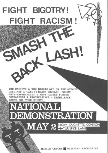 Photo of a Smash the Backlash Demonstration Leaflet
