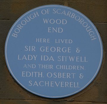 Photo of blue plaque to the Sitwell family