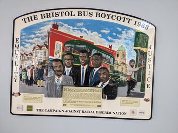 Plaque commemorating the Bristol Bus Boycott