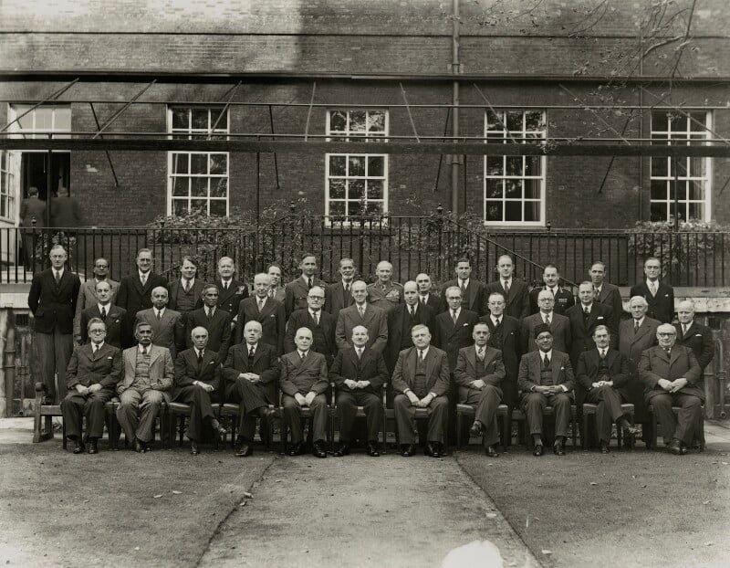 Clement Attlee and Prime Ministers at the Commonwealth Conference inc Menon