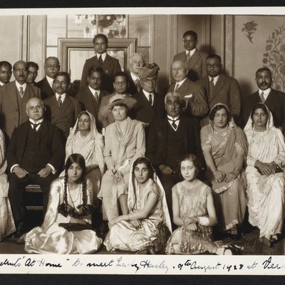 Photo of group of people at Veeraswamys Restaurant 1928