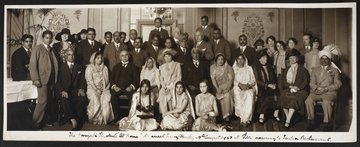 Photo of group of people at Veeraswamys Restaurant 1928