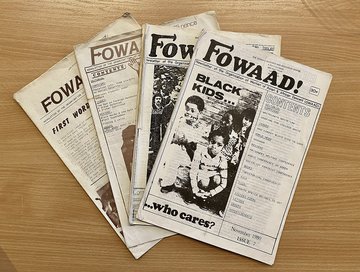 Photo of four FOWAAD magazine covers