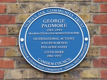 Photo of George Padmore Blue Plaque