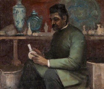 Painting of a potter at work