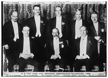Photo of the King and delegates at the Imperial Conference 1926