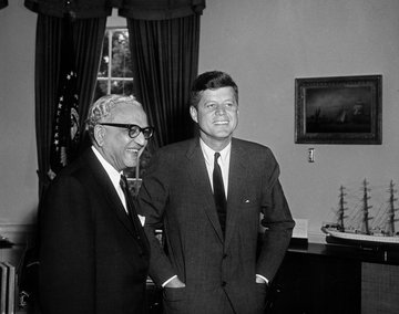 Photo of JFK's meeting with the Ambassador of India, Mohamed Ali Currim Chagla