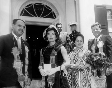 Photo from the arrival ceremonies for Muhammad Ayub Khan, President of Pakistan