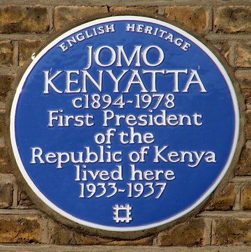 Photo of Jomo Kenyatta blue plaque