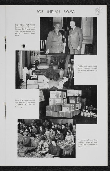 images of packing station of the Indian Comforts Fund, India HOuse Aldwych