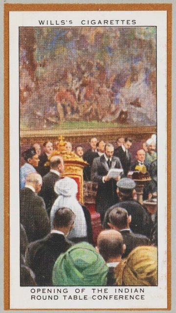Drawing depicting the opening of the Indian Round table Conference
