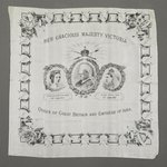Photo of a printed handkerchief for the Queen Victoria Golden Jubilee