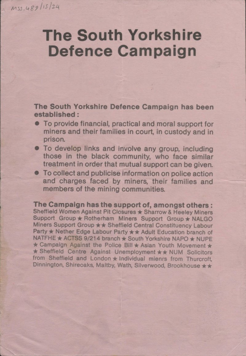 South Yorkshire Defence Campaign, 'Jobs Not Jail', p. 2