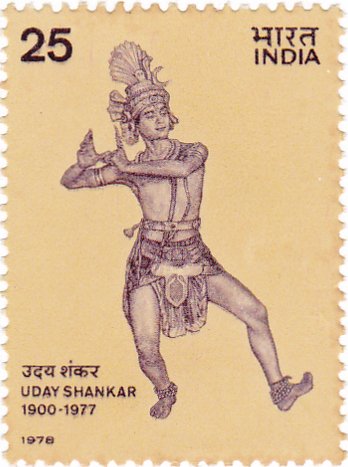 Stamp depicting Uday Shankar